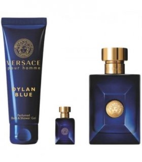 Versace Dylan Blue Gift Set (Eau De Toilette 100ml  Shower Gel 150ml  Eau De Toilette 5ml)