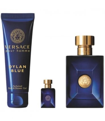 Versace Dylan Blue Gift Set (Eau De Toilette 100ml  Shower Gel 150ml  Eau De Toilette 5ml)