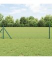 vidaXL Hexagon Fence Green 1 x 50 m PVC