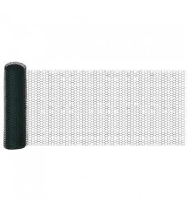 vidaXL Hexagon Fence Green 0.8 x 10 m PVC