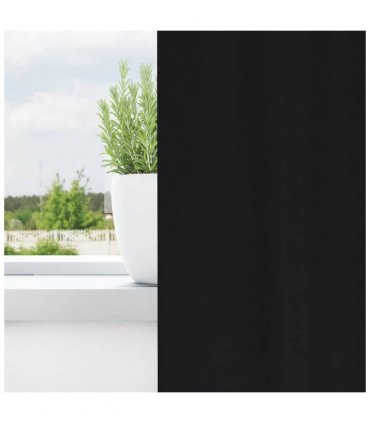vidaXL Blackout Curtains with Rings 2 pcs Black 260 x 140 cm Polyester