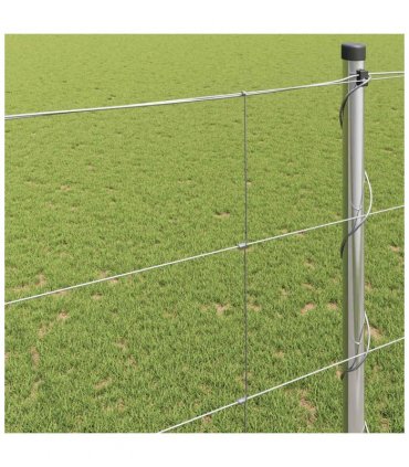 vidaXL Field Fence Silver