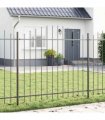 vidaXL Garden Fence Woerden Grey 170 x 190 cm Powder-Coated Steel
