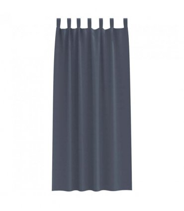 vidaXL Blackout Curtains with Rings 2 pcs Anthracite 245 x 140 cm