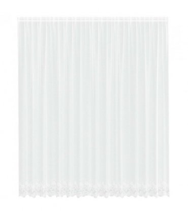 vidaXL Lace Curtain with Curtains Floral White 280 x 400 cm Polyester