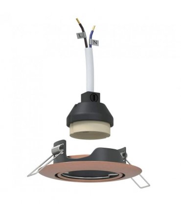 vidaXL Spotlight 24 pcs Copper 9 x 9 x 2.5 cm Metal