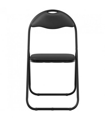 vidaXL Folding Chair 2 pcs Black 48 x 43.5 x 81 cm Faux Leather