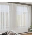 vidaXL Lace Curtain with Curtains Floral White 240 x 1200 cm Polyester