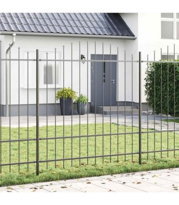 vidaXL Garden Fence Woerden Grey 170 x 215 cm Powder-Coated Steel