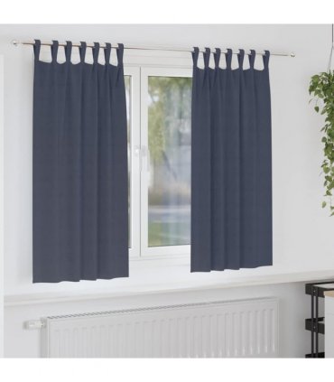 vidaXL Blackout Curtains with Rings 2 pcs Anthracite 175 x 140 cm
