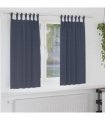 vidaXL Blackout Curtains with Rings 2 pcs Anthracite 175 x 140 cm