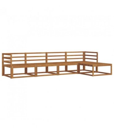 vidaXL Outdoor Sofa Set 5 pcs Natural Solid Acacia Wood