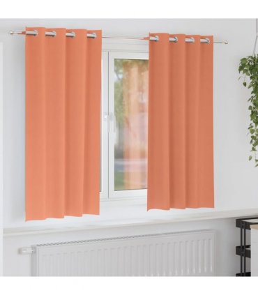 vidaXL Blackout Curtains with Rings 2 pcs Terracotta 175 x 140 cm