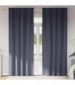 vidaXL Blackout Curtains with Rings 2 pcs Anthracite 245 x 140 cm