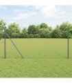 vidaXL Hexagon Fence Grey 1 x 50 m PVC