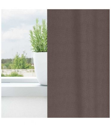 vidaXL Blackout Curtains with Rings 2 pcs Dark Brown 175 x 140 cm
