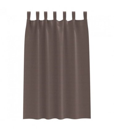 vidaXL Blackout Curtains with Rings 2 pcs Dark Brown 175 x 140 cm