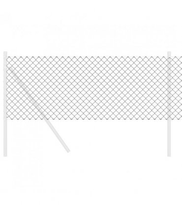vidaXL Chain Link Fence 25 x 0.8 m Steel Grey