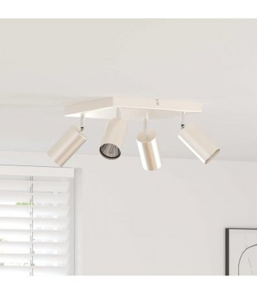 vidaXL Ceiling Spotlight with Spotlights Nickel 26 x 26 x 16 cm Metal