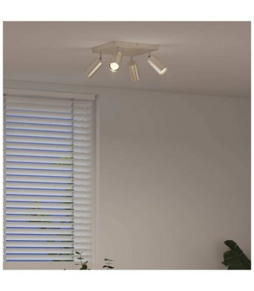 vidaXL Ceiling Spotlight with Spotlights Nickel 26 x 26 x 16 cm Metal