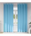 vidaXL Blackout Curtains with Rings 2 pcs Light Blue 245 x 140 cm