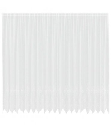 vidaXL Lace Curtain with Curtains Floral White 280 x 500 cm Polyester