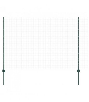 vidaXL Embedded Fence Post 5 pcs Green 200 cm Powder-Coated Steel