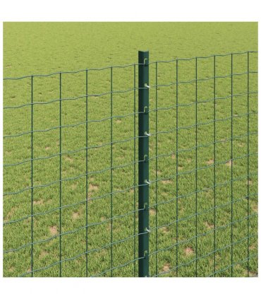 vidaXL Embedded Fence Post 5 pcs Green 200 cm Powder-Coated Steel