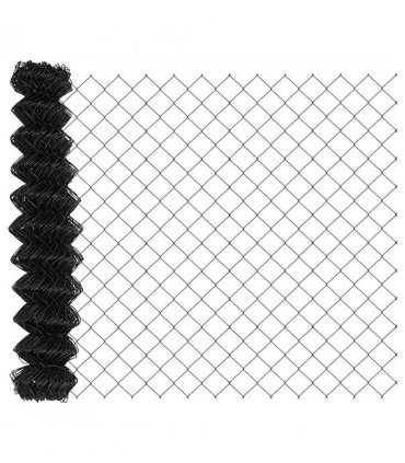 vidaXL Chain Link Fence 10 x 1.2 m Steel Grey