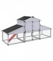 vidaXL Chicken Coop with Runs and Nest Box Aluminium