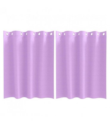 vidaXL Blackout Curtains with Rings 2 pcs Purple 140 x 140 cm