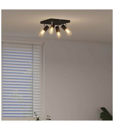 vidaXL Ceiling Spotlight Black 26.5 x 26 x 11.5 cm Metal
