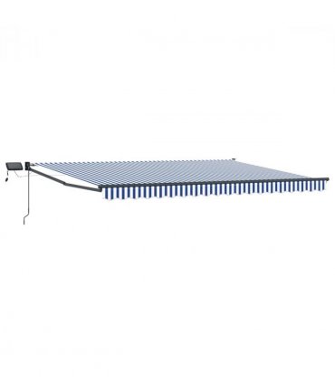 vidaXL Manual Retractable Awning with LEDs 4 x 3 m