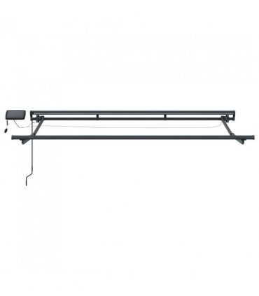 vidaXL Manual Awning Frame with LEDs Anthracite 3 x 2.5 m Aluminium