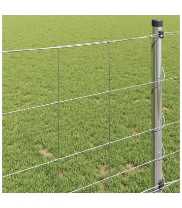 vidaXL Field Fence Silver