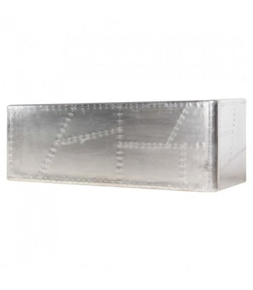 vidaXL Aviator Desk Silver 112x50x76 cm Metal