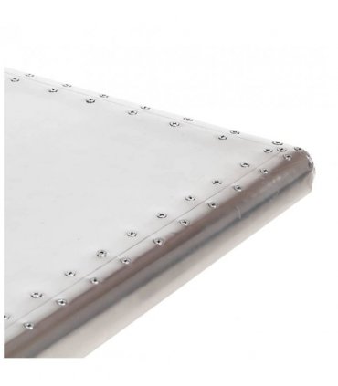 vidaXL Aviator Desk Silver 112x50x76 cm Metal