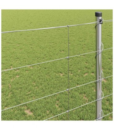 vidaXL Field Fence Silver