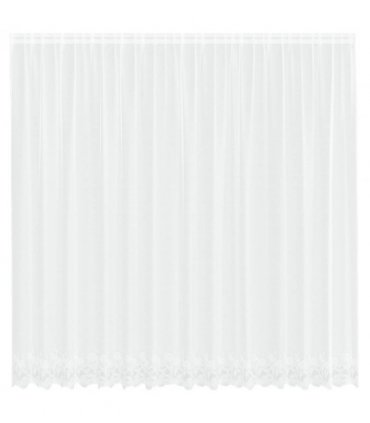 vidaXL Lace Curtain with Curtains Floral White 240 x 400 cm Polyester