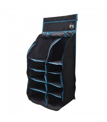 vidaXL Hanging Tent Organizer 10 Pockets Black 40.5 x 25 x 80 cm