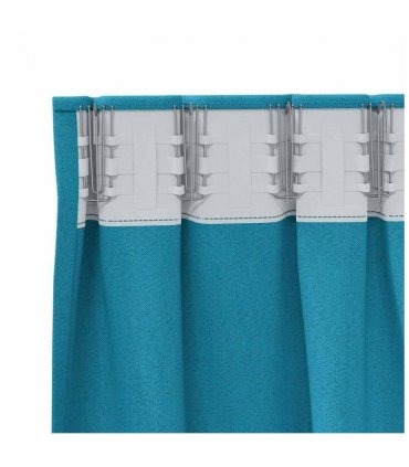vidaXL Blackout Curtains with Rings 2 pcs Turquoise 245 x 140 cm