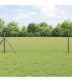 vidaXL Hexagon Fence Grey 0.8 x 100 m PVC