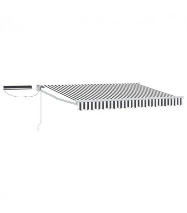 vidaXL Electric Retractable Awning Anthracite and White 3.5 x 2.5 m