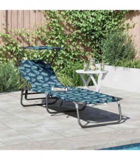 vidaXL Folding Sun Lounger Folding Multicolour 190 x 57 x 81 cm Oxford