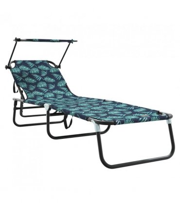 vidaXL Folding Sun Lounger Folding Multicolour 190 x 57 x 81 cm Oxford