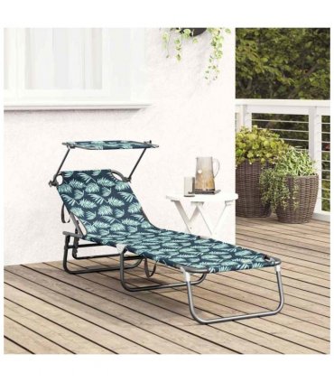 vidaXL Folding Sun Lounger Folding Multicolour 190 x 57 x 81 cm Oxford
