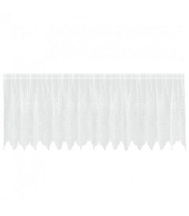 vidaXL Lace Curtain with Curtains Floral White 120 x 400 cm Polyester