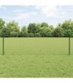vidaXL Embedded Fence Post 11 pcs Green 100 cm Powder-Coated Steel