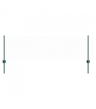 vidaXL Embedded Fence Post 11 pcs Green 100 cm Powder-Coated Steel
