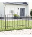 vidaXL Garden Fence Woerden Grey 170 x 140 cm Powder-Coated Steel